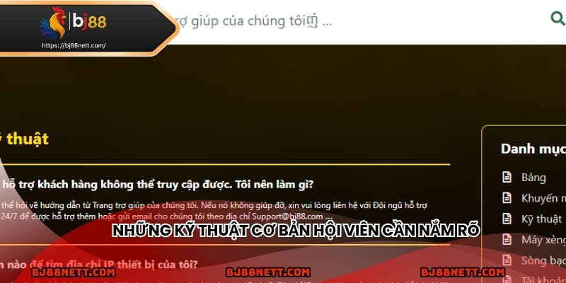 Những kỹ thuật cơ bản hội viên cần nắm rõ