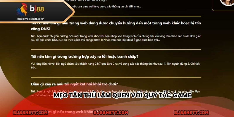 Mẹo tân thủ làm quen với quy tắc game