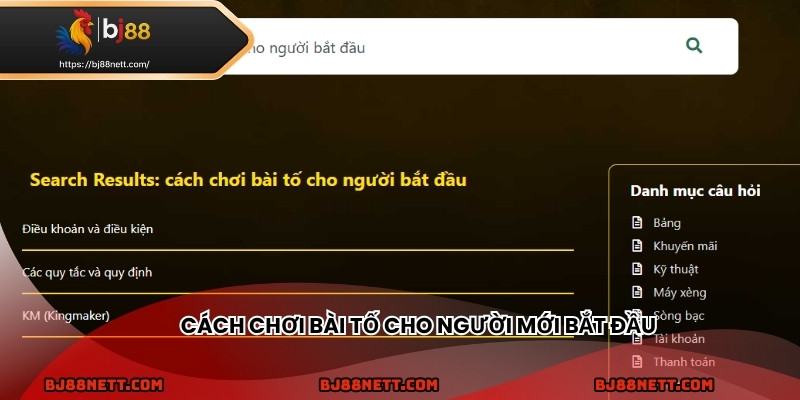 Cách chơi bài tố cho người mới bắt đầu