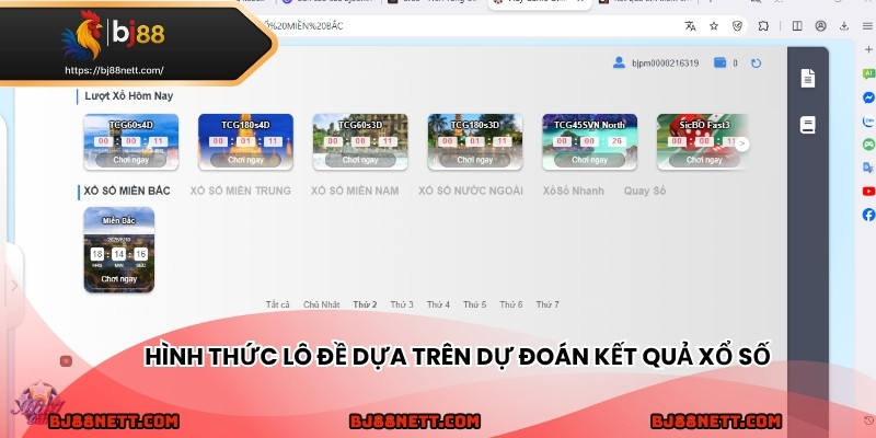 Hình thức lô đề dựa trên dự đoán kết quả xổ số