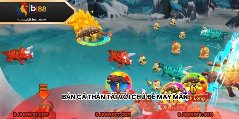 Bắn cá Thần Tài với chủ đề phát tài may mắn